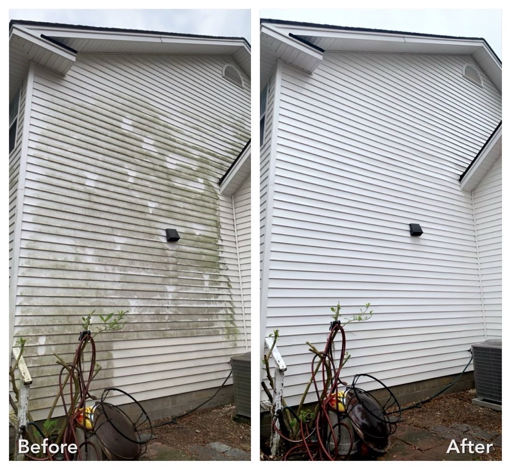 Driveway pressure washing