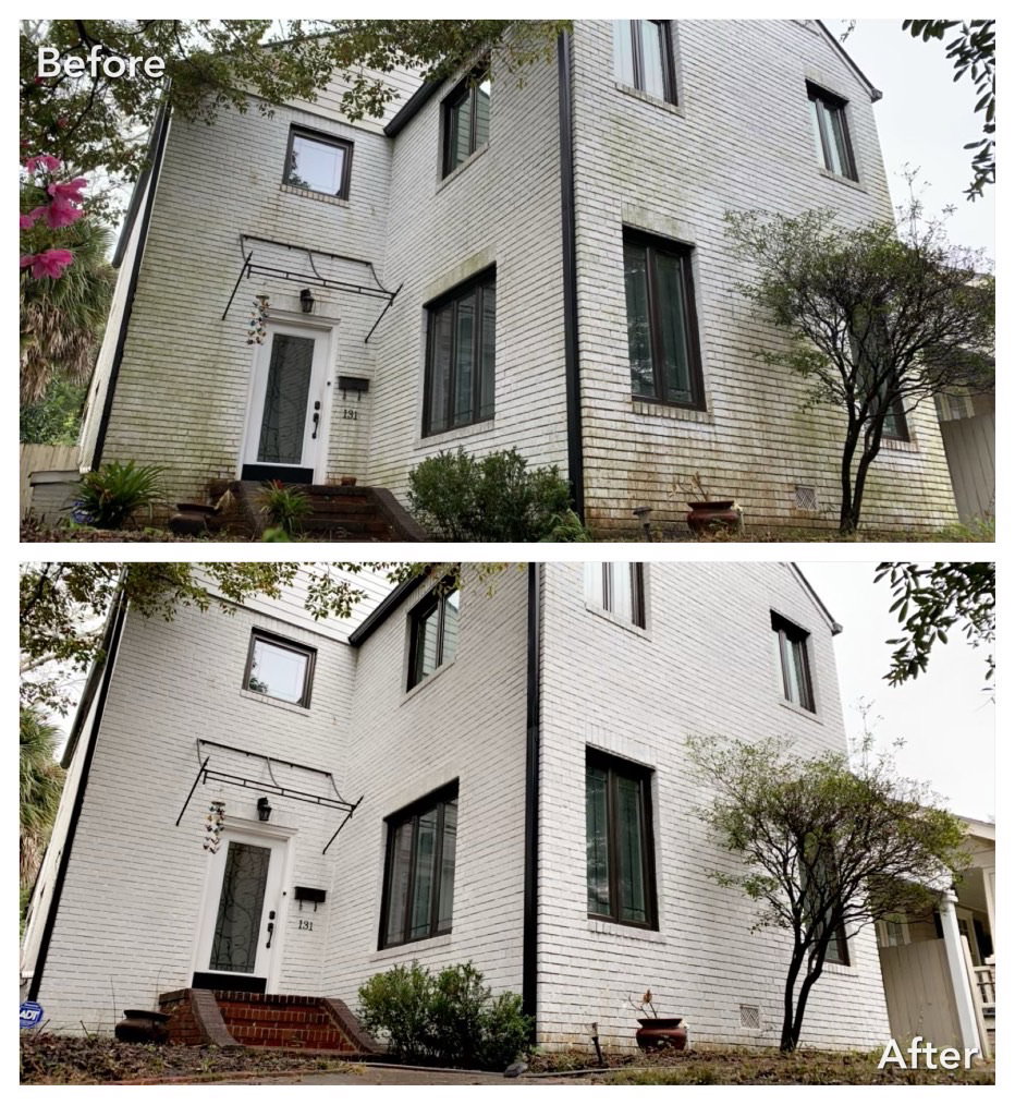 Driveway before and after