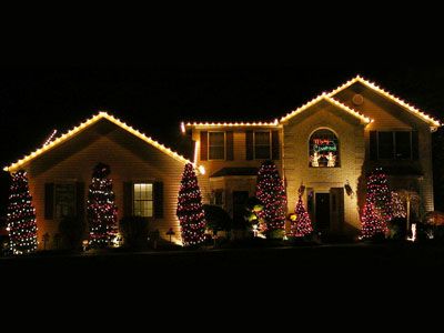 Christmas light installation